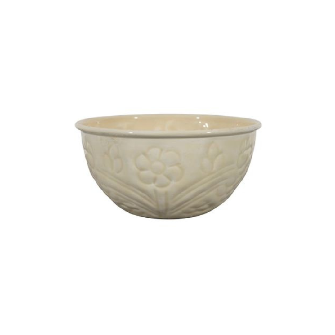 Bowl Floral Ivory
