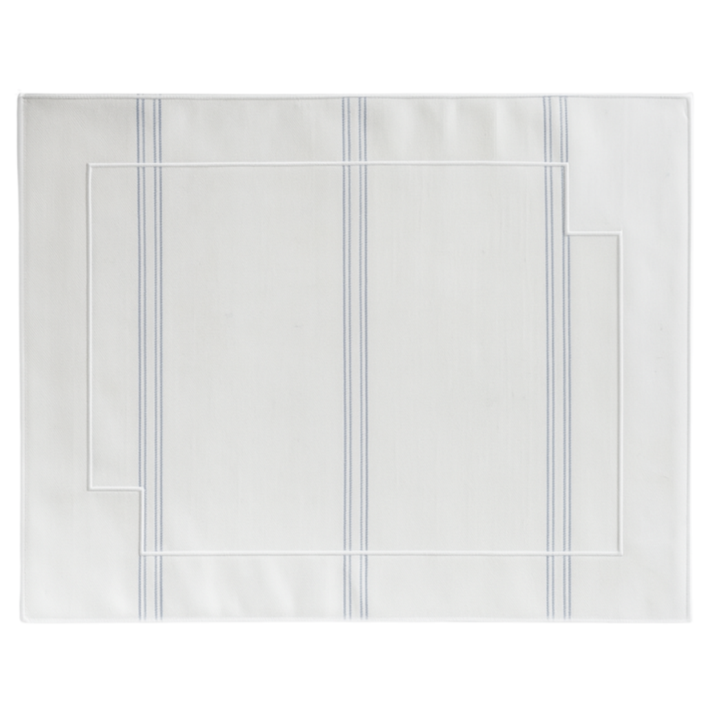 Mantel Individual Resinado Rectangular Blue Stripe Set/2