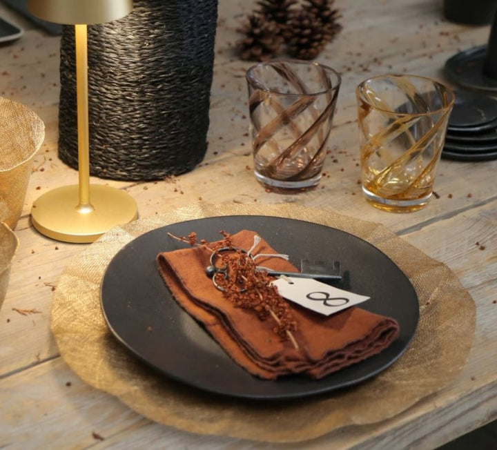 Bajoplato Rafia Dorada Set/4 - La Compañía Francesa