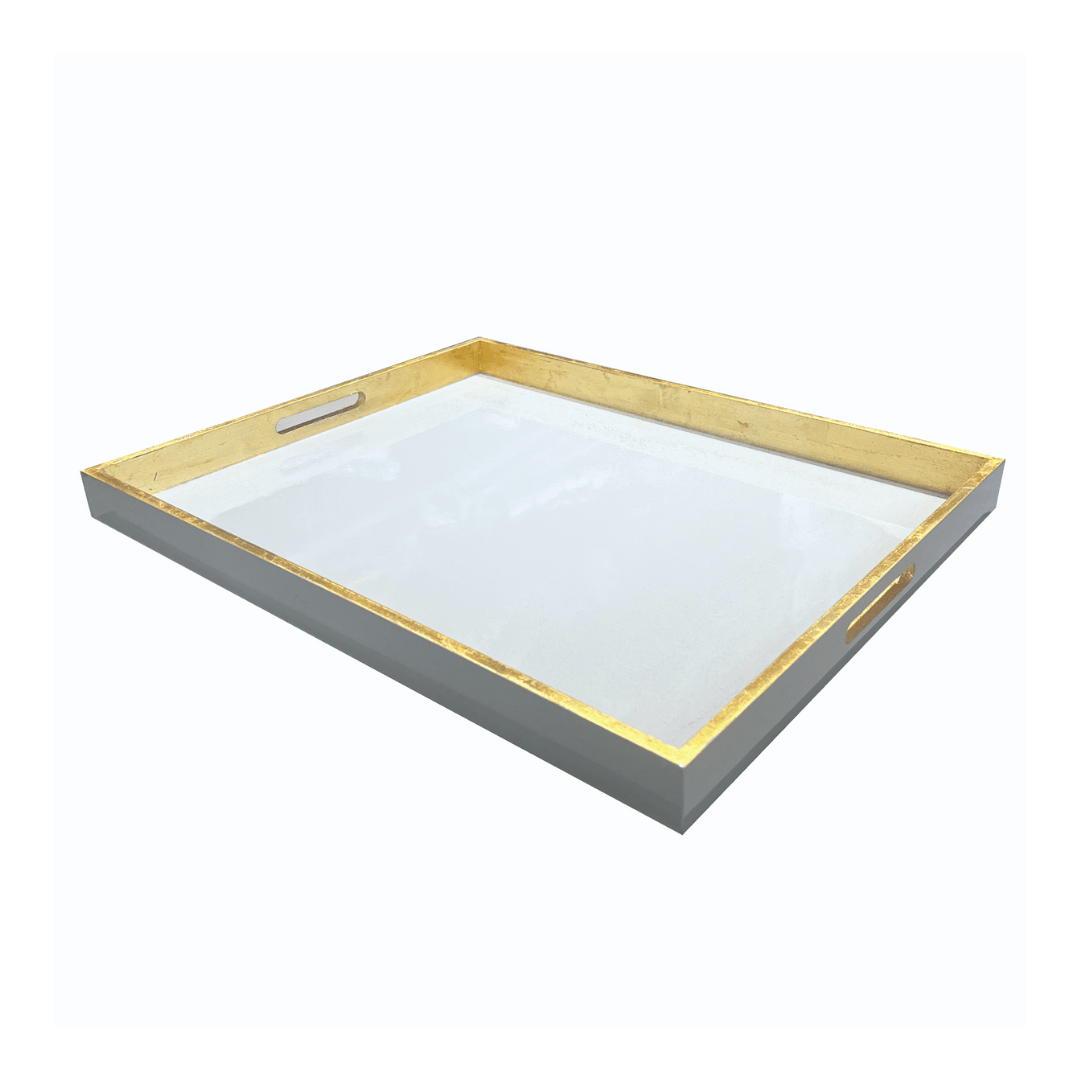 Bandeja París Mediana color Azul Grisaceo / Oro - La Compañía Francesa