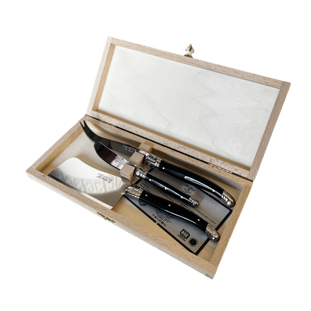 Caja Cuchillos Queso Negro - La Compañía Francesa