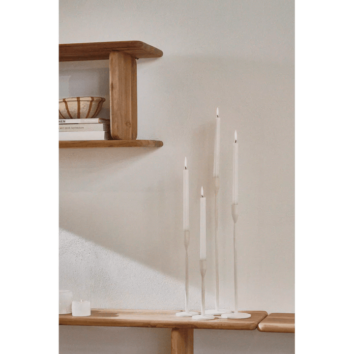 Candelabro de Metal Off - White Mediano - La Compañía Francesa