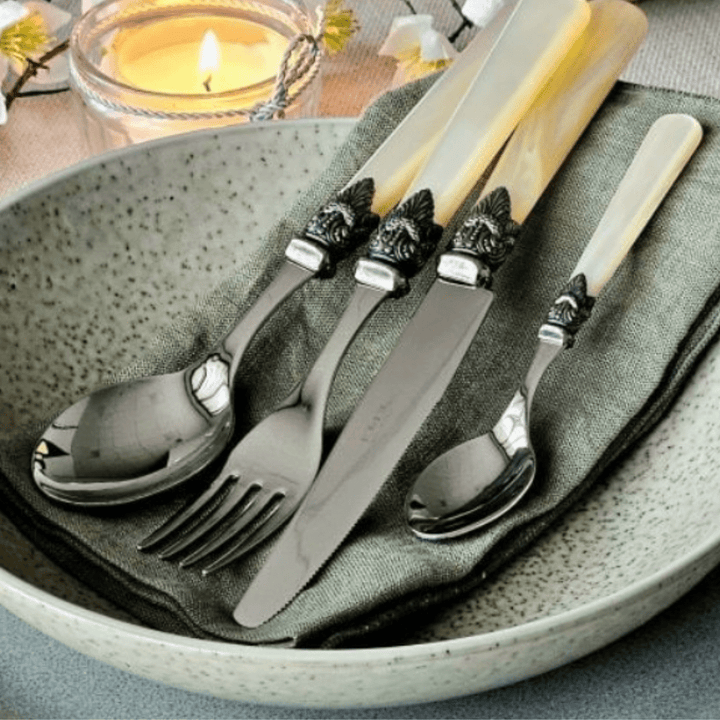 Cubiertos de Nácar con Brillo Marfil Set/6 - La Compañía Francesa