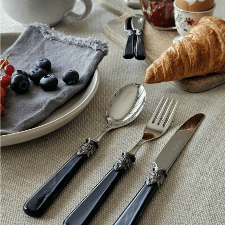 Cubiertos de Nácar con Brillo Negros Para Desayuno Set/6 - La Compañía Francesa