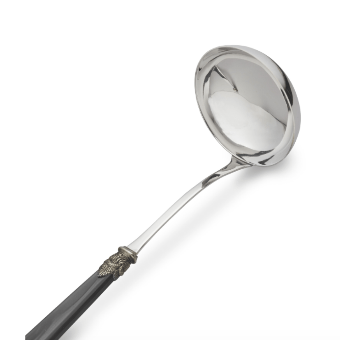 Cuchara Para Sopa de Nácar Color Negro - La Compañía Francesa