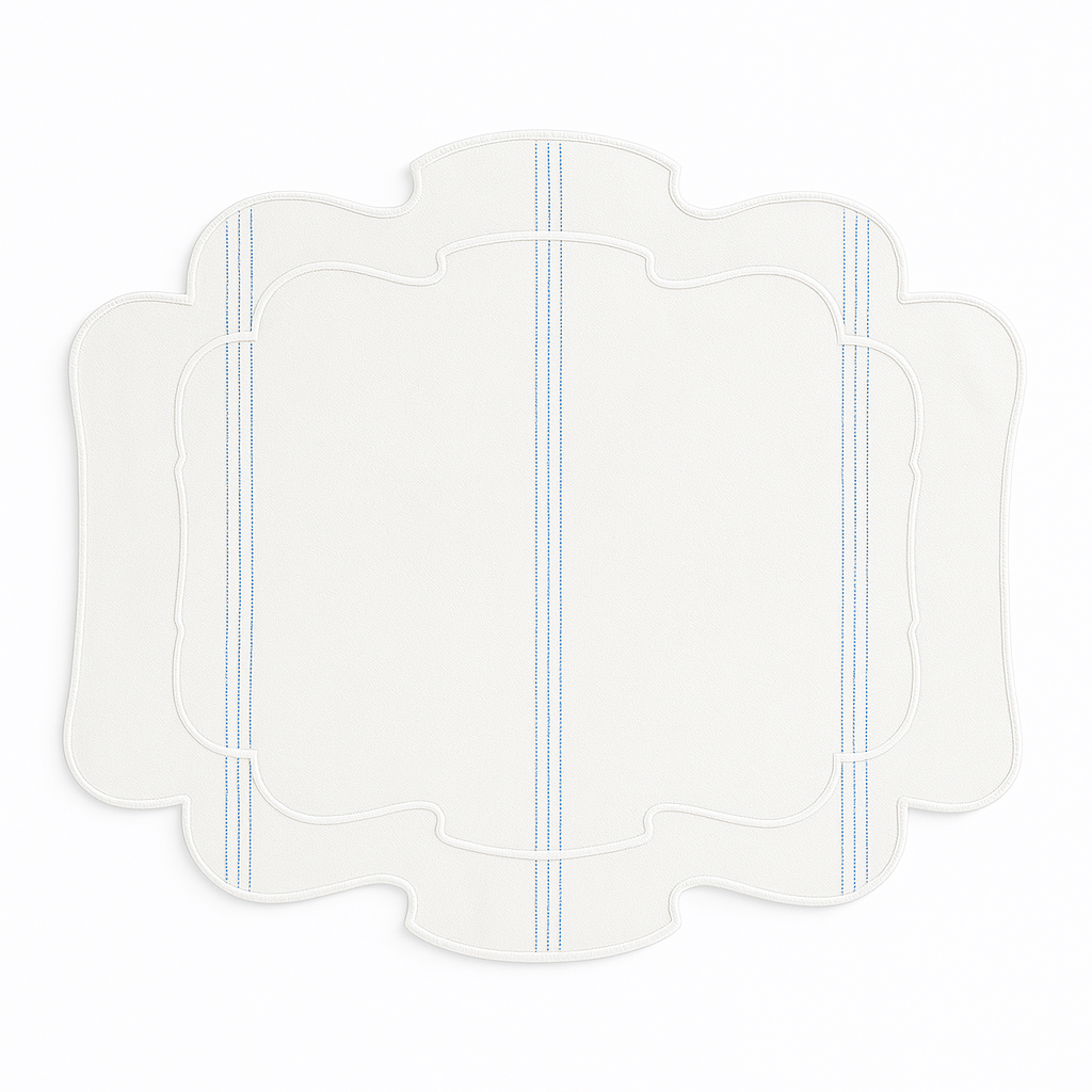 Mantel Individual Ovalado Blue Stripes Set/2