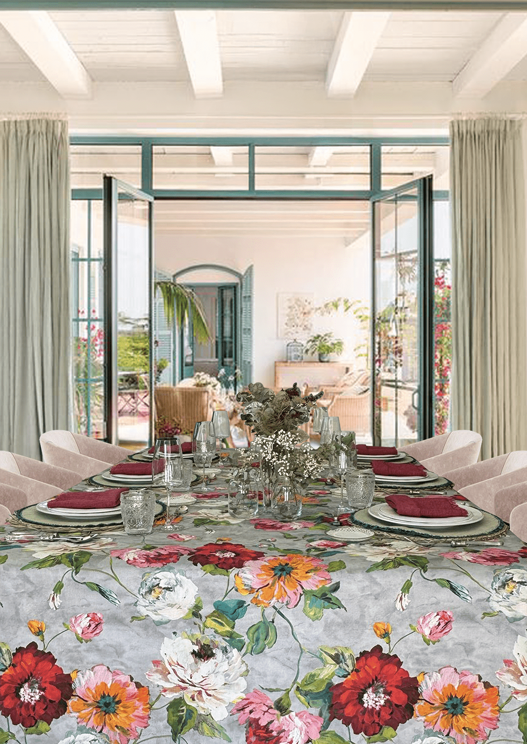 Mantel Estampado Acquarelle - La Compañía Francesa