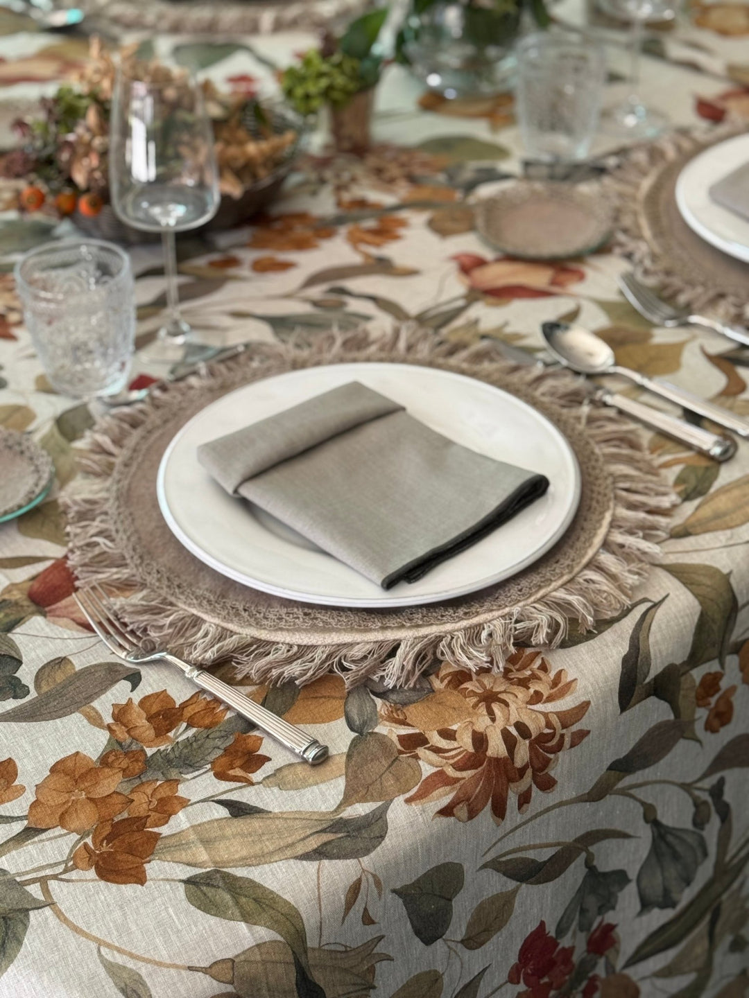 Mantel Estampado Lino Brume d’Or - La Compañía Francesa