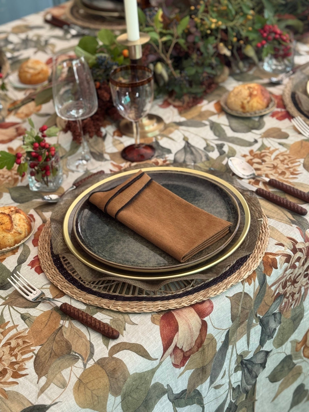 Mantel Estampado Lino Brume d’Or - La Compañía Francesa