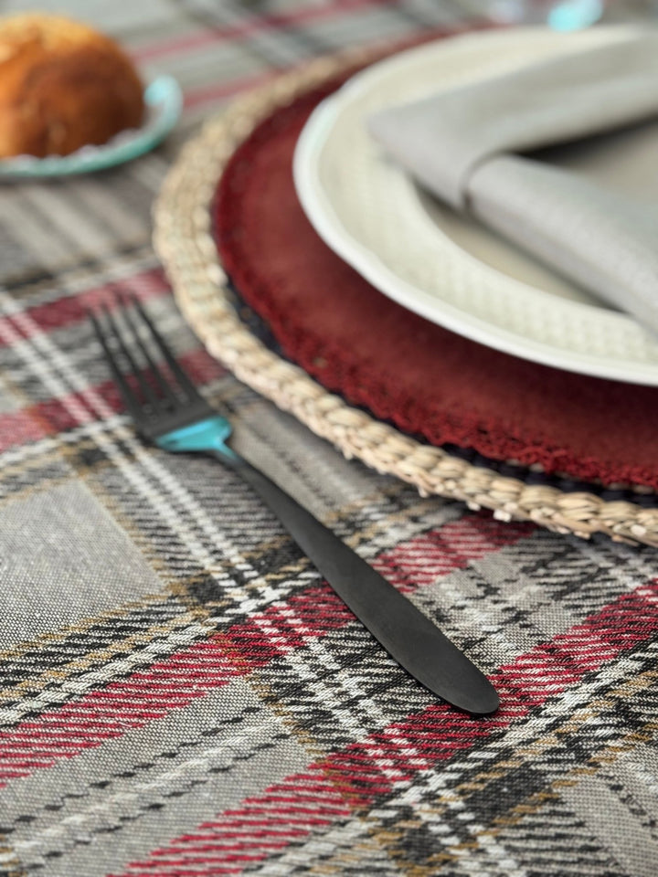 Mantel Estampado Tweed Tartán - La Compañía Francesa