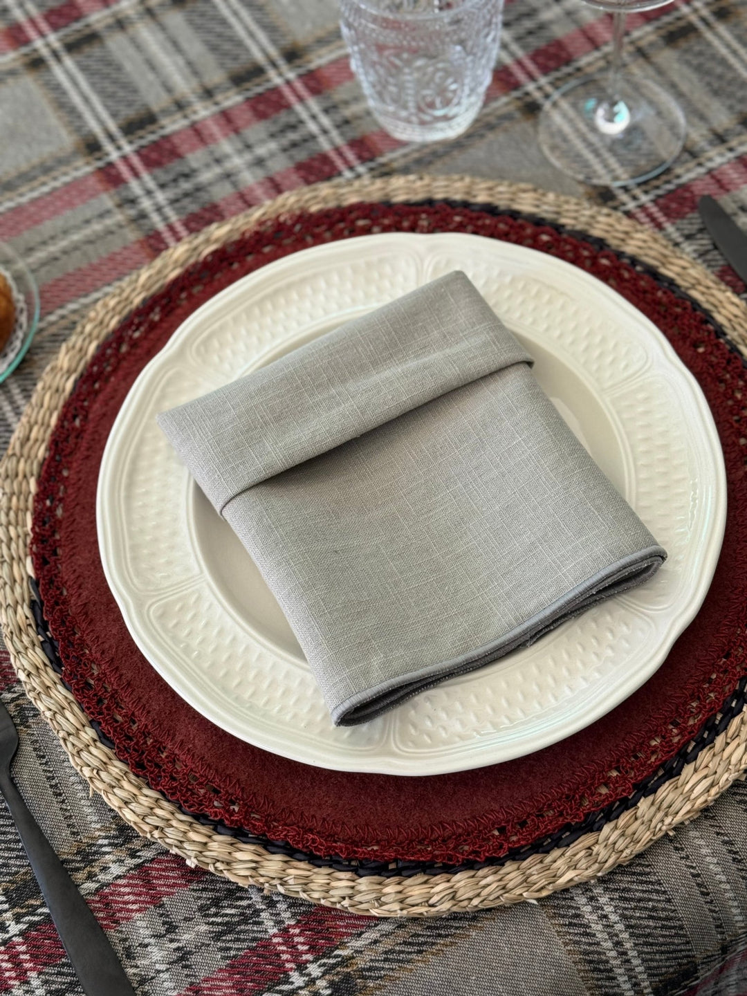 Mantel Estampado Tweed Tartán - La Compañía Francesa