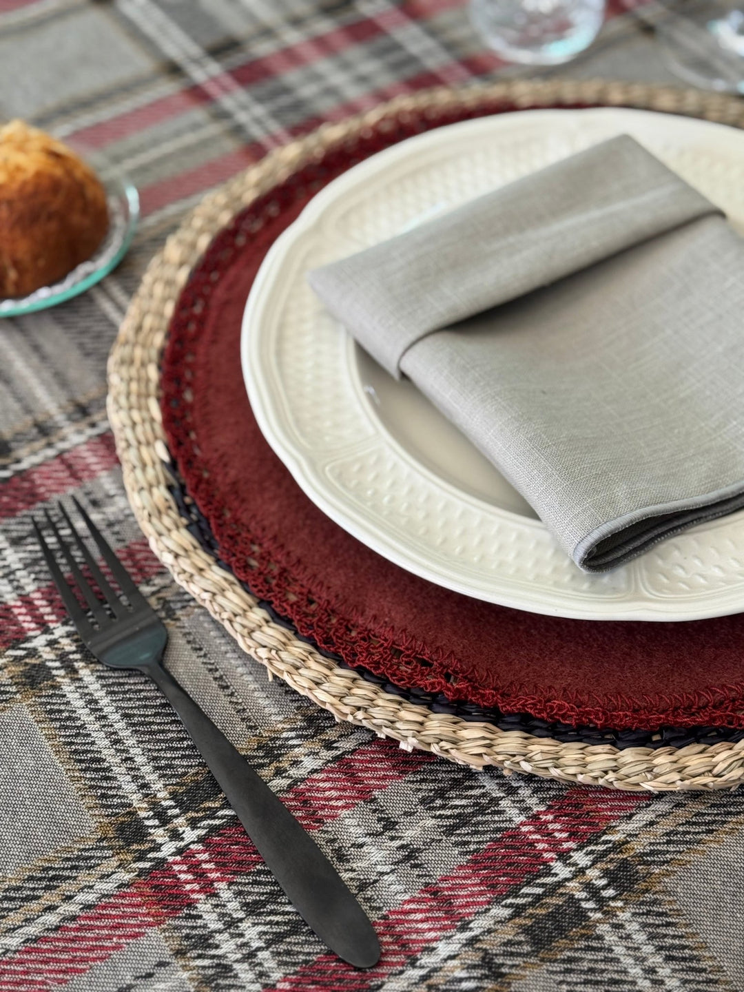 Mantel Estampado Tweed Tartán - La Compañía Francesa