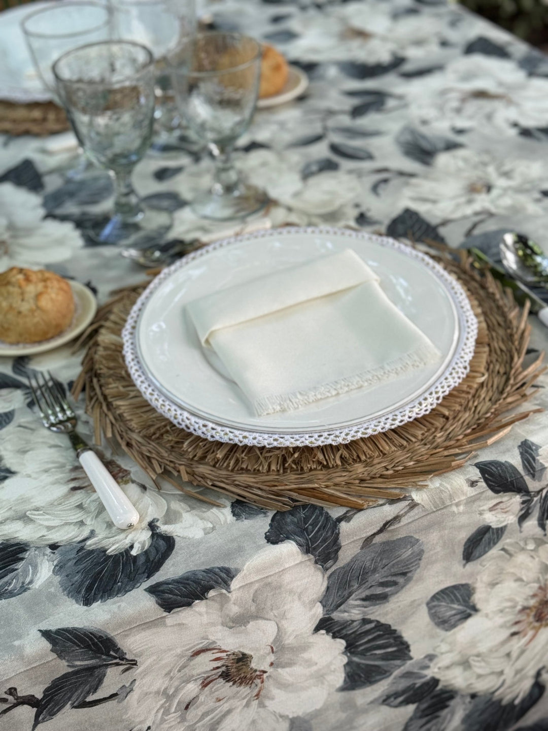 Mantel Estampado White Garden - La Compañía Francesa