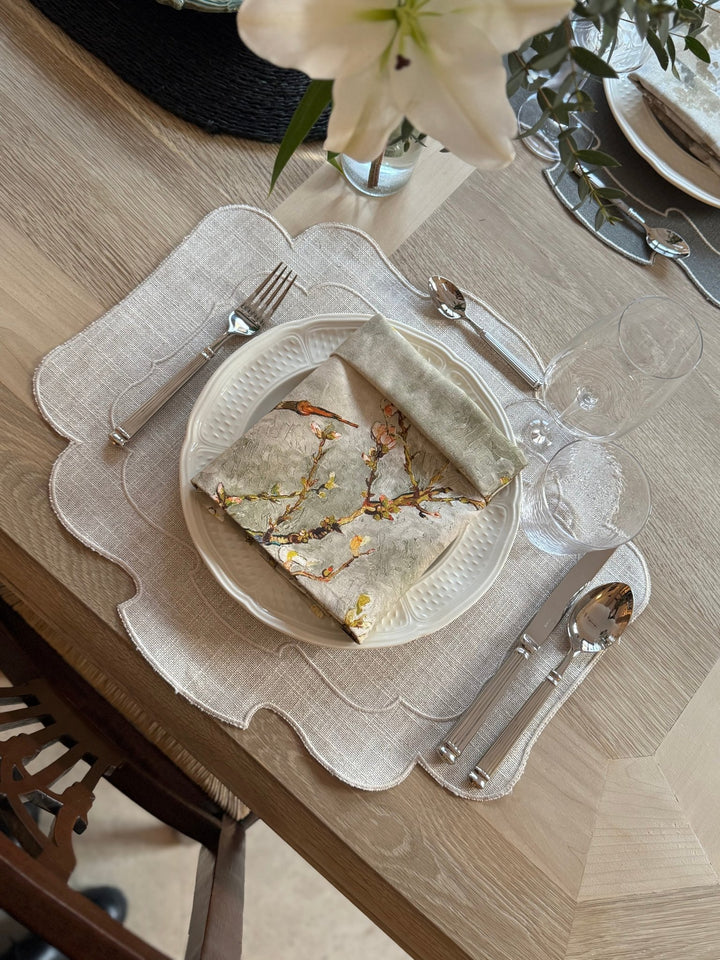 Mantel Individual Ovalado color Lino Set/2 - La Compañía Francesa