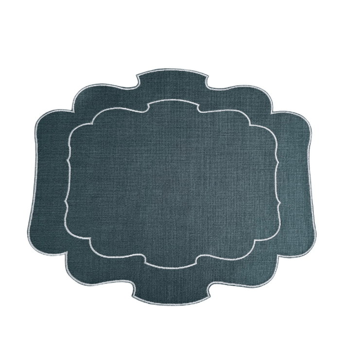 Mantel Individual Ovalado Verde Oscuro Set/2 - La Compañía Francesa