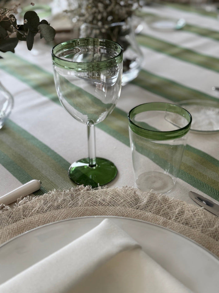 Mantel Resinado Green Stripes - La Compañía Francesa