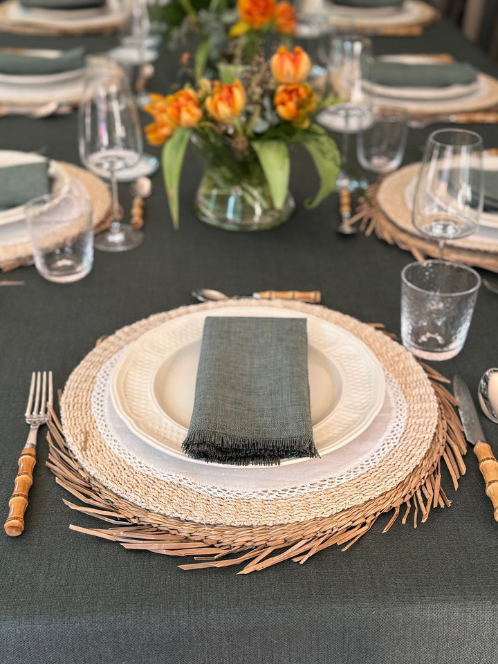 Mantel Resinado Verde Oscuro - La Compañía Francesa