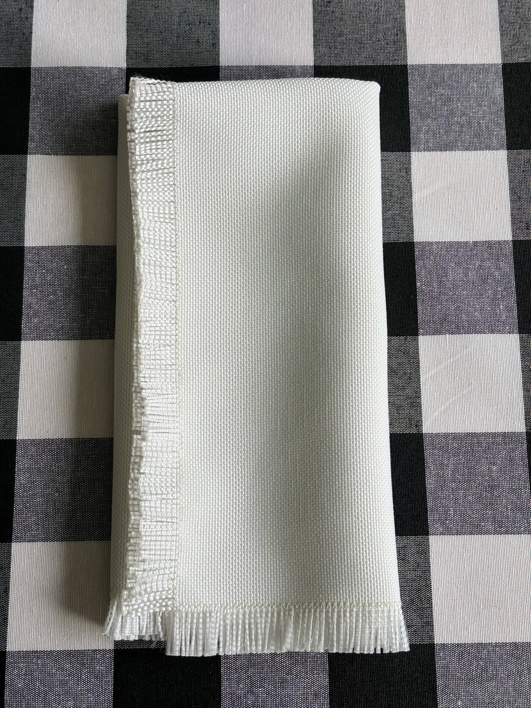 Mantel Resinado Vichy Negro/Blanco - La Compañía Francesa