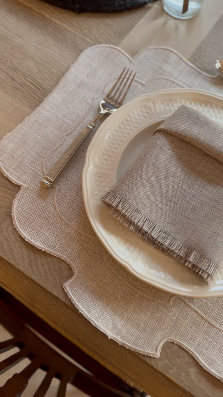 Mantel Individual Ovalado color Ivory Set/2