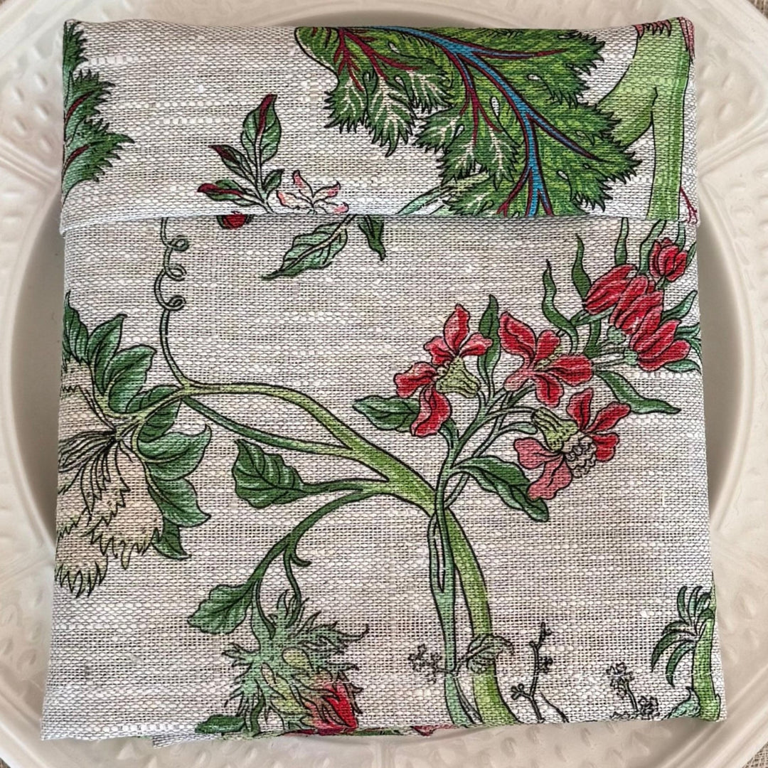 Servilleta de Lino Estampada Belice - La Compañía Francesa