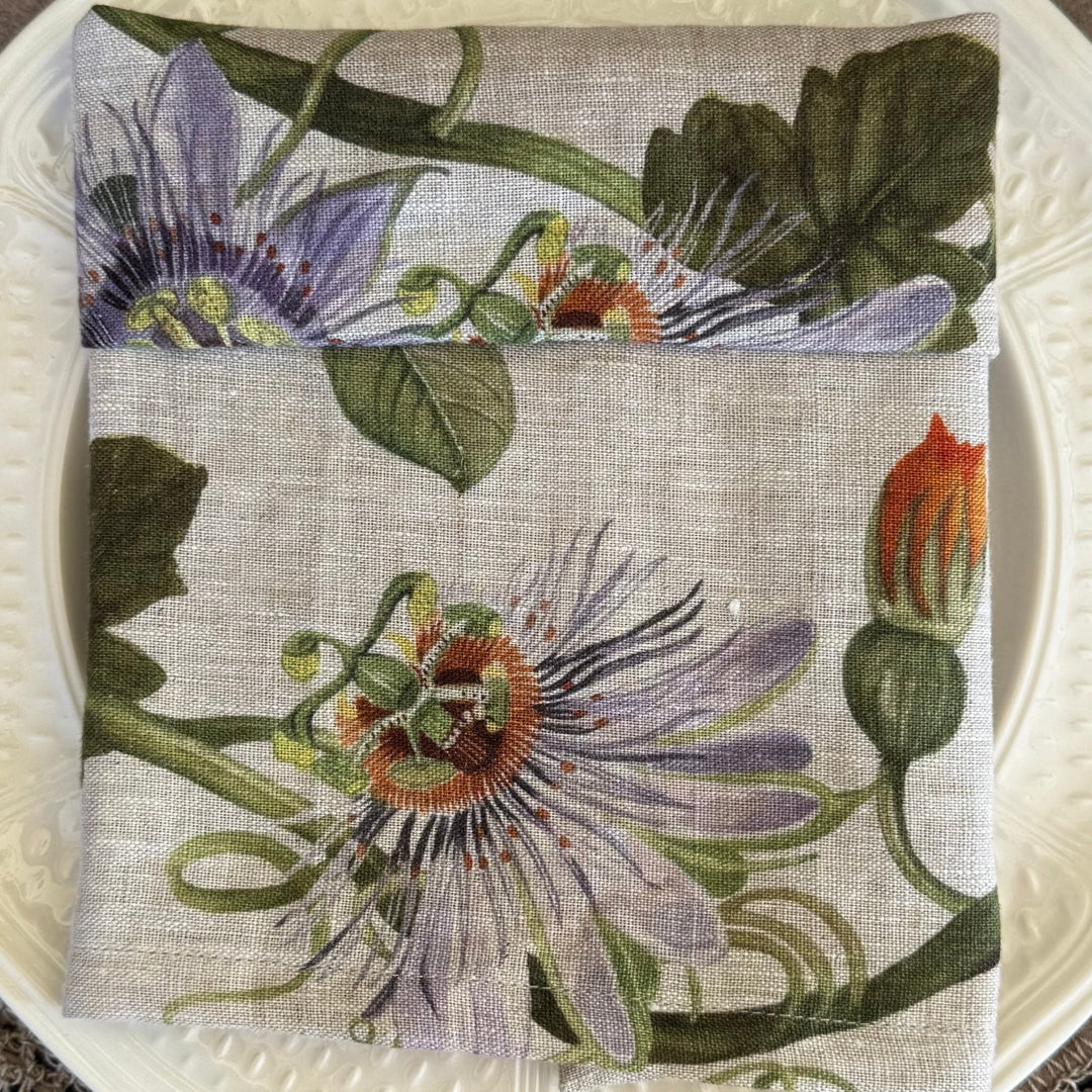 Servilleta de Lino Estampado Jardín d’Automne - La Compañía Francesa