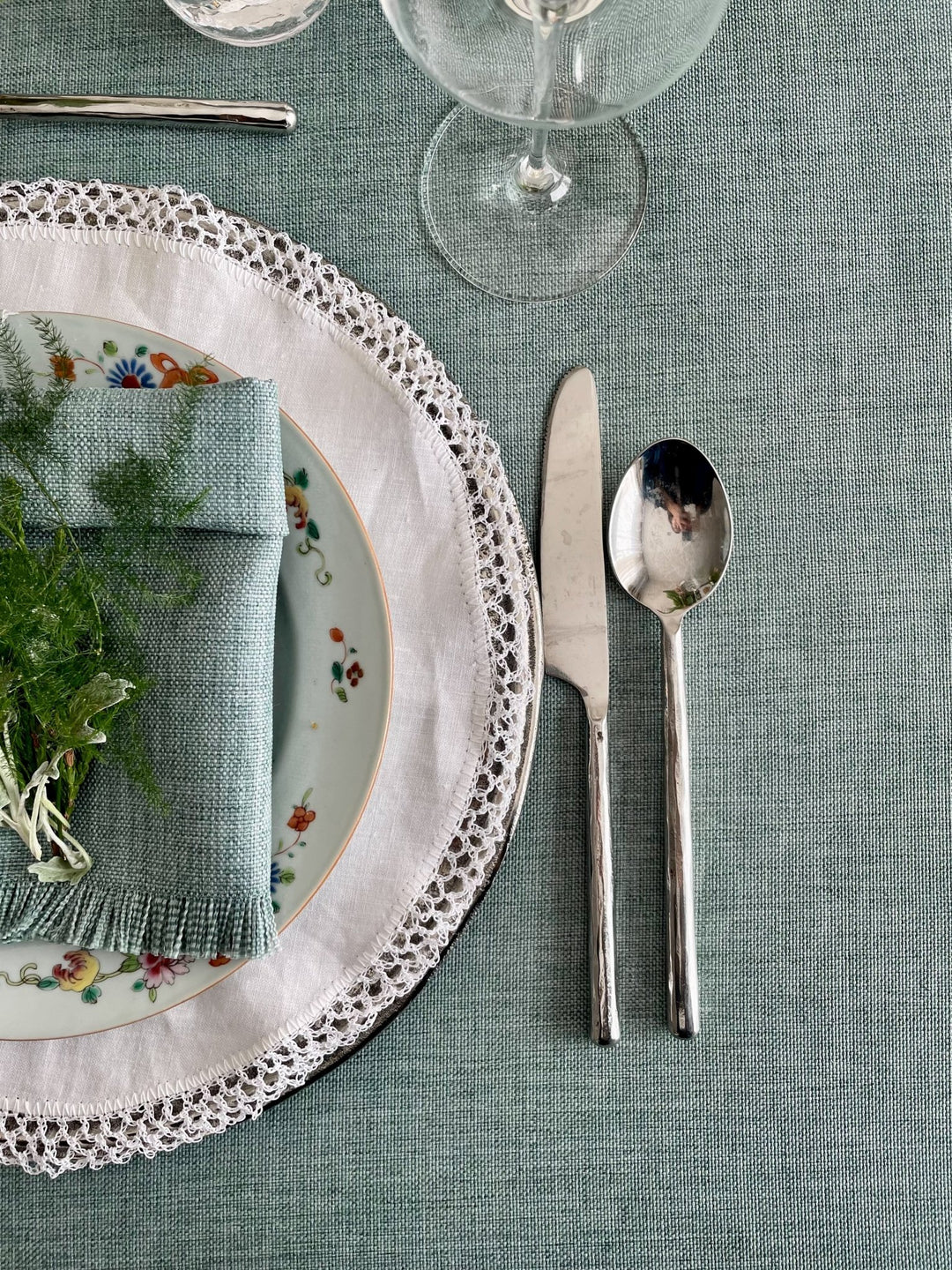 Mantel Kairo Verde Agua - La Compañía Francesa