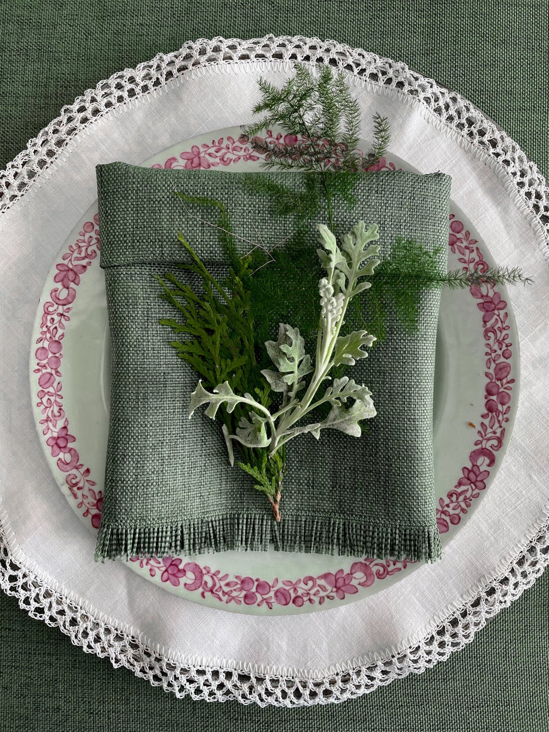 Mantel Kairo Verde Oscuro - La Compañía Francesa