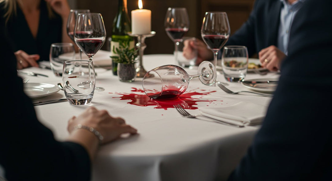 ¿Cómo quitar manchas de vino de un mantel? Te cuento mis trucos - La Compañía Francesa