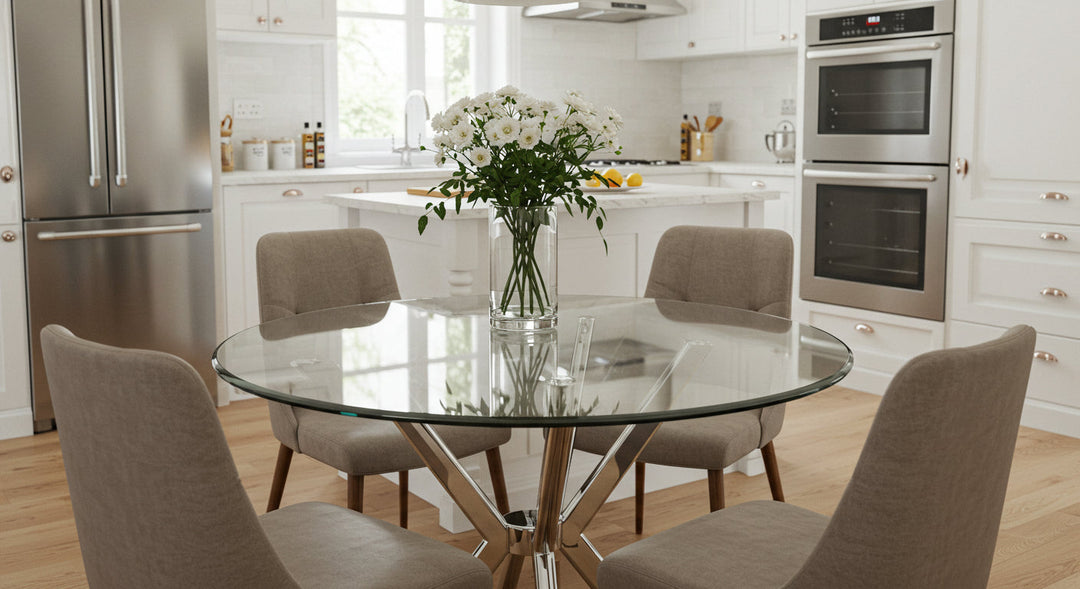 Cómo decorar una mesa de vidrio de comedor