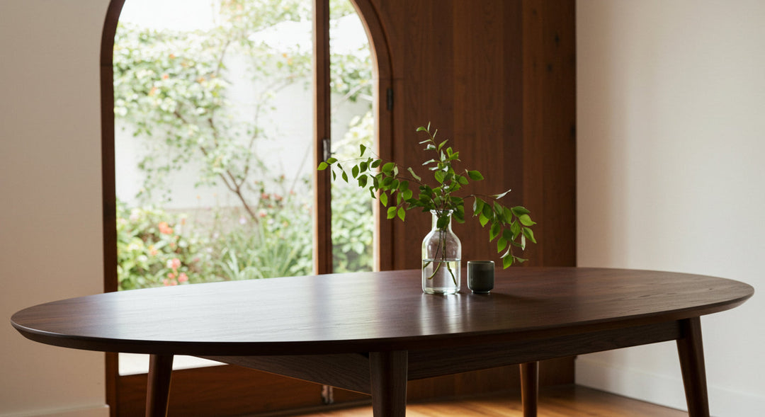Qué mantel poner en una mesa ovalada