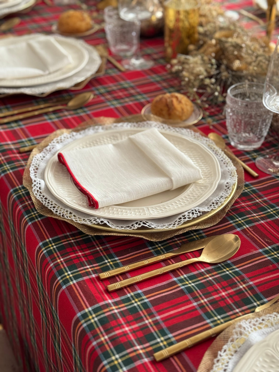 Mantel Rouge Tartan
