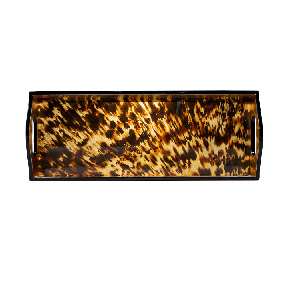 Bandeja Lacada Rectangular Tortoiseshell