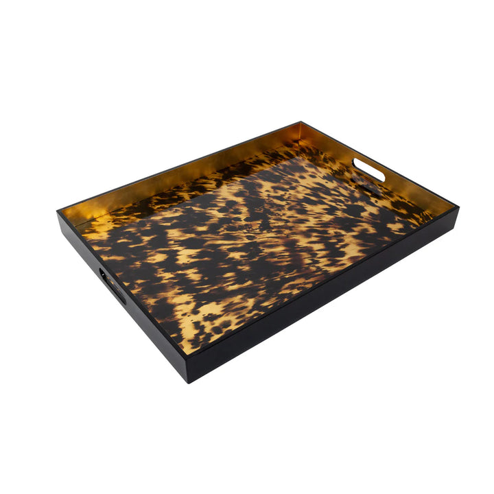 Bandeja Lacada Grande Rectangular Tortoiseshell
