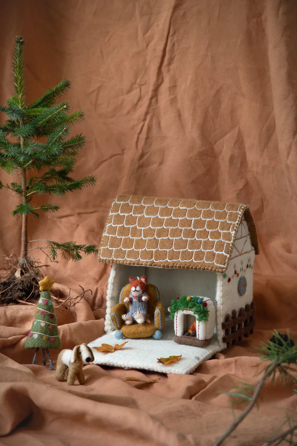 Mini Abeto de Navidad Decorativo en Fieltro