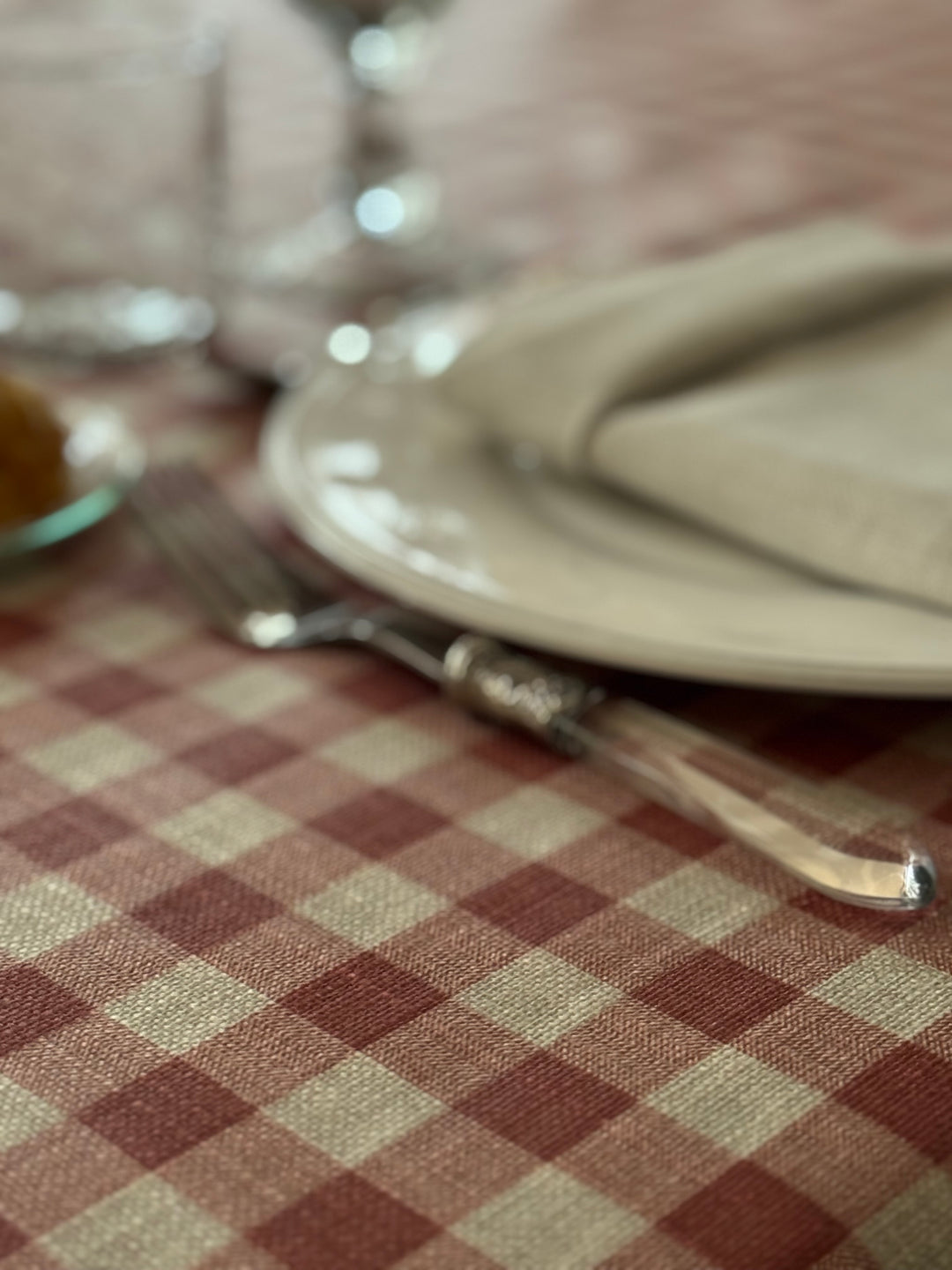 Mantel Resinado Vichy Rouge