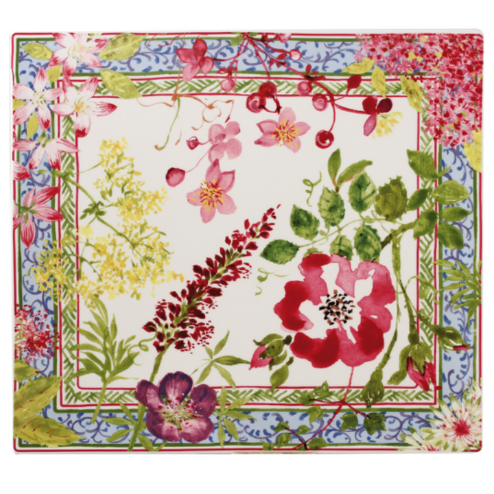 Plato Cuadrado Millefleurs