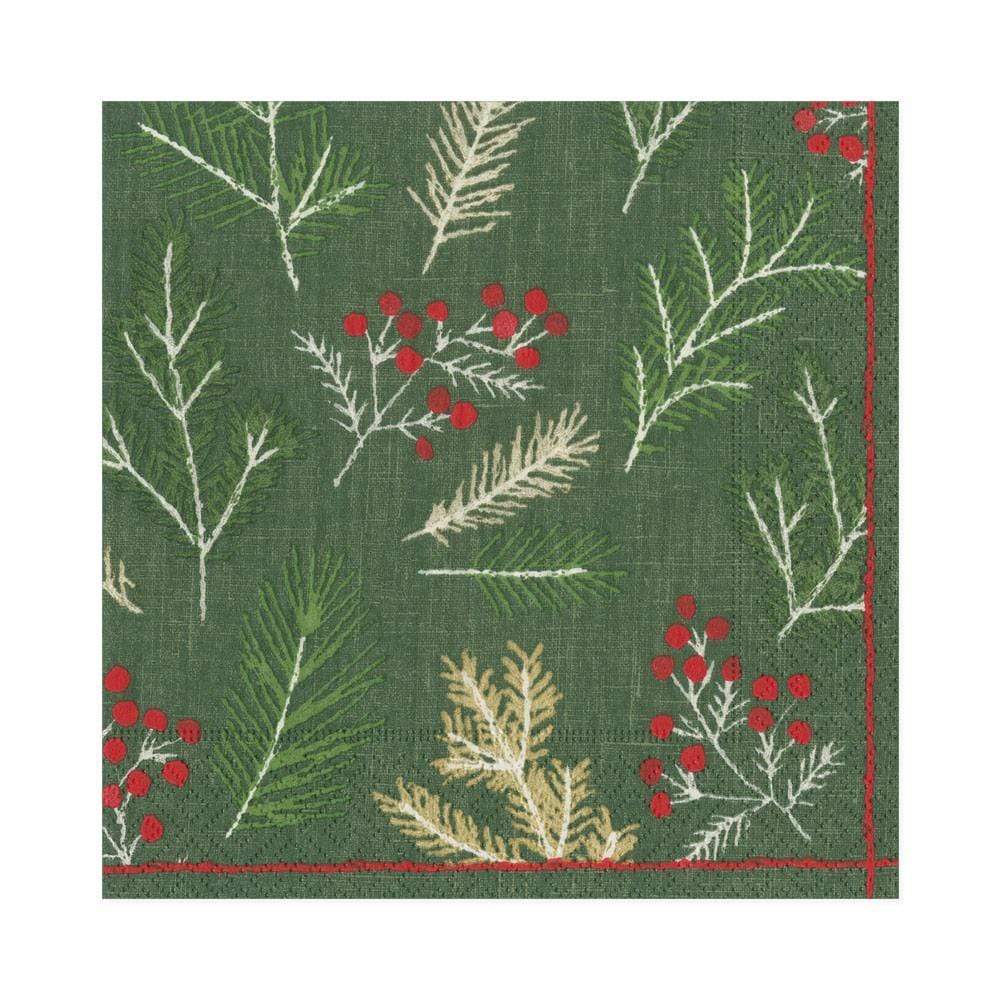 Servilletas Papel Comida XL Navidad Sprigs and Berries
