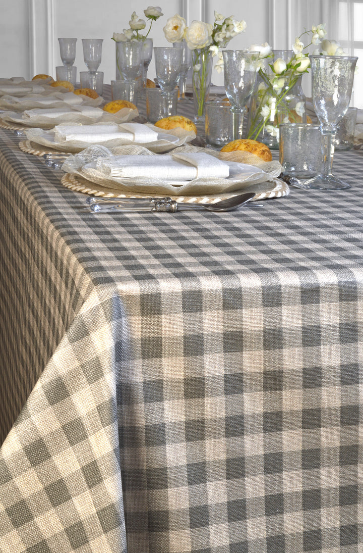Mantel Resinado Vichy Gris