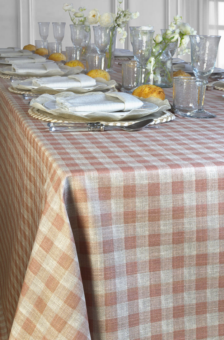 Mantel Resinado Vichy Rose