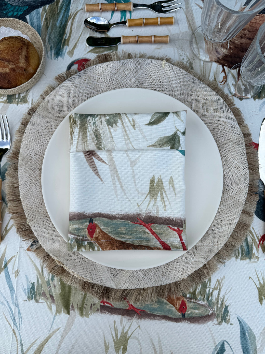 Mantel Estampado Faisanes