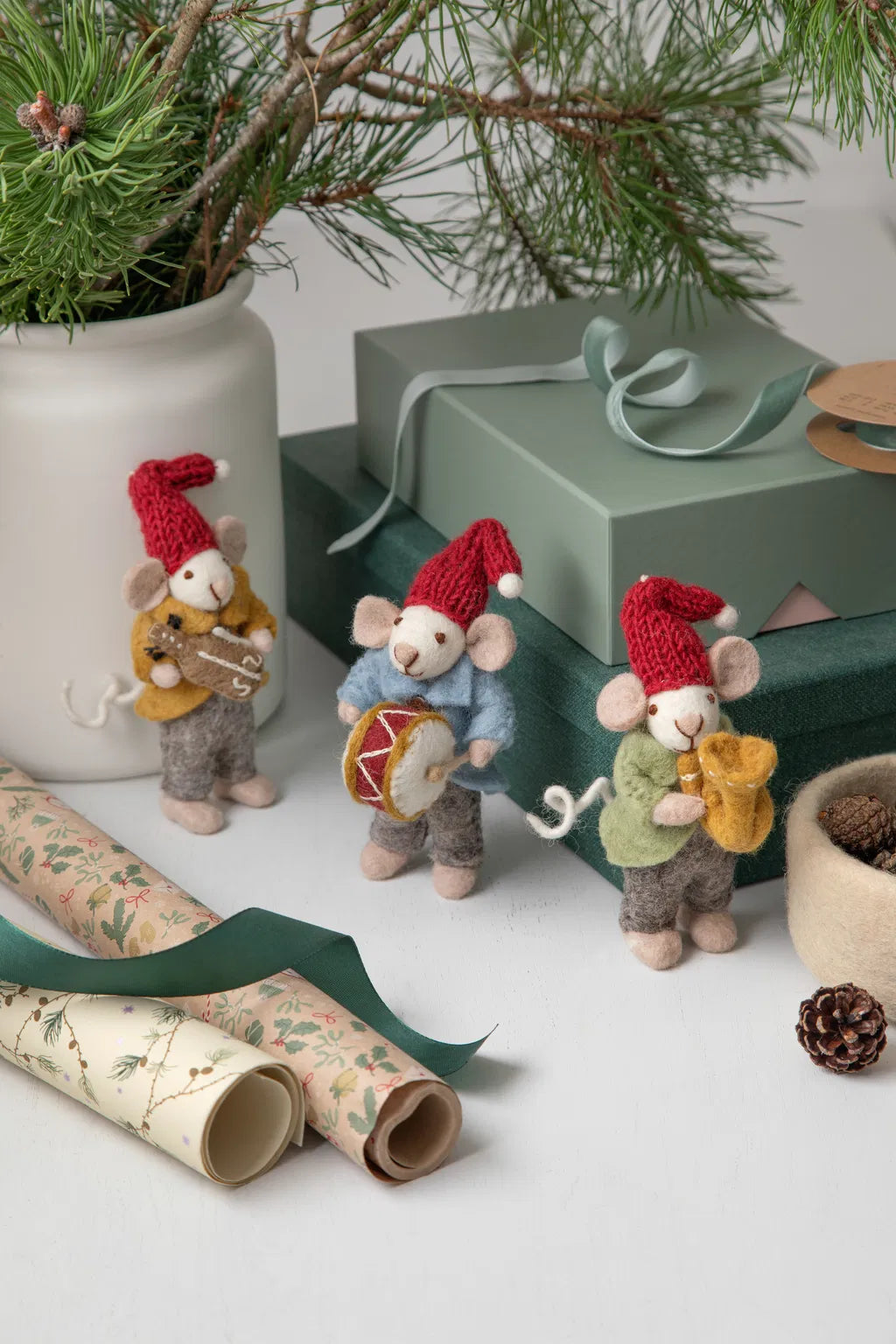 Ratón de Navidad con Tambor