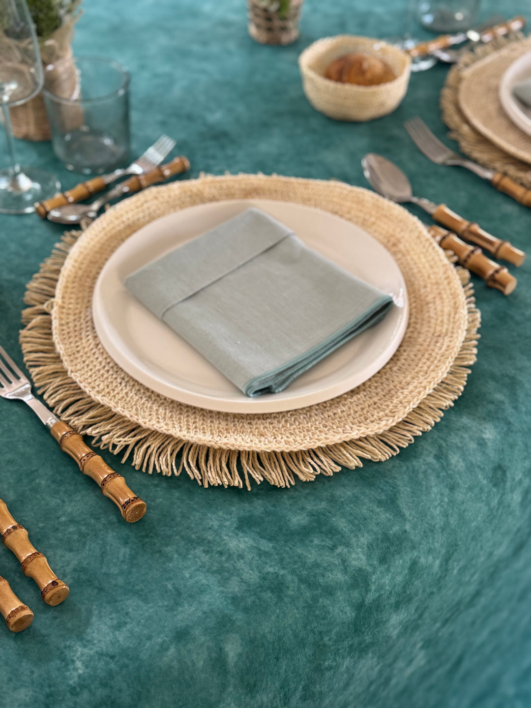 Anna Turquoise Resin Tablecloth