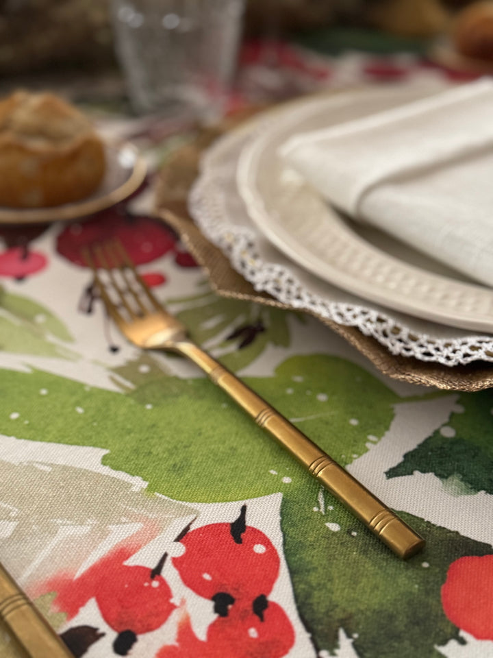 Mantel Estampado Fleurs d'Hiver