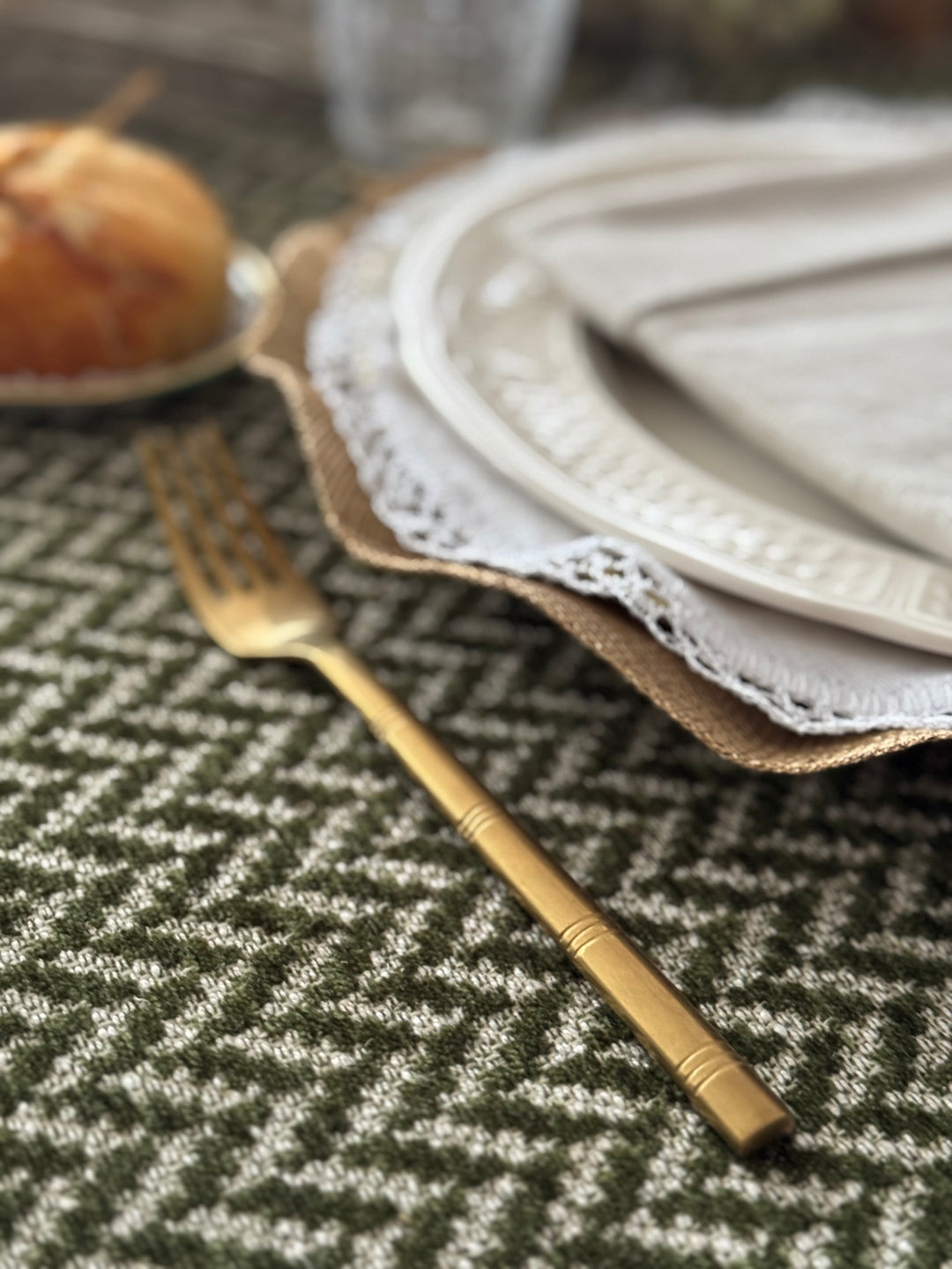 Mantel Estampado Green Tweed