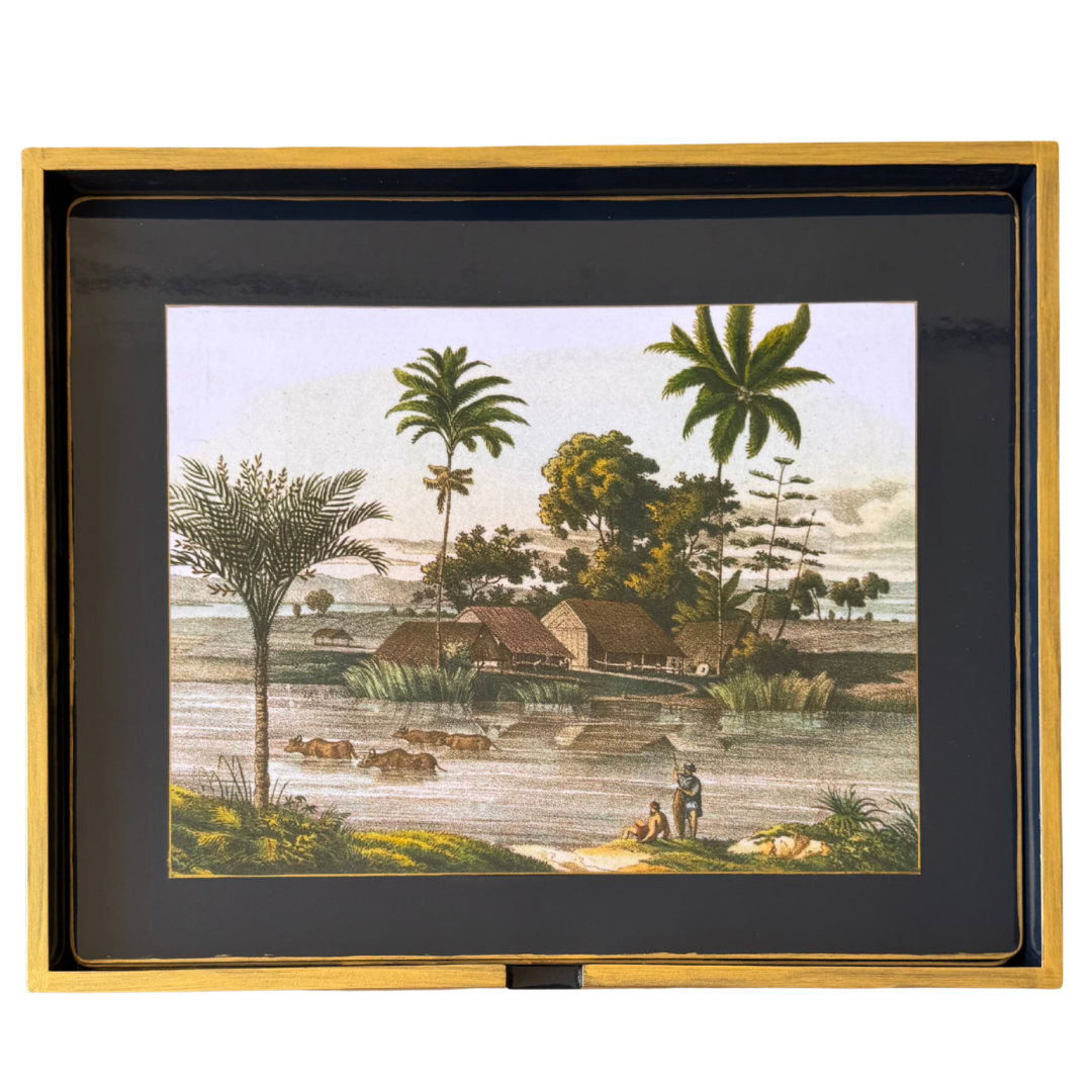 Parisian Medium Tray Stone / Gold
