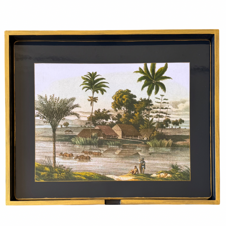 Parisian Medium Tray Stone / Gold