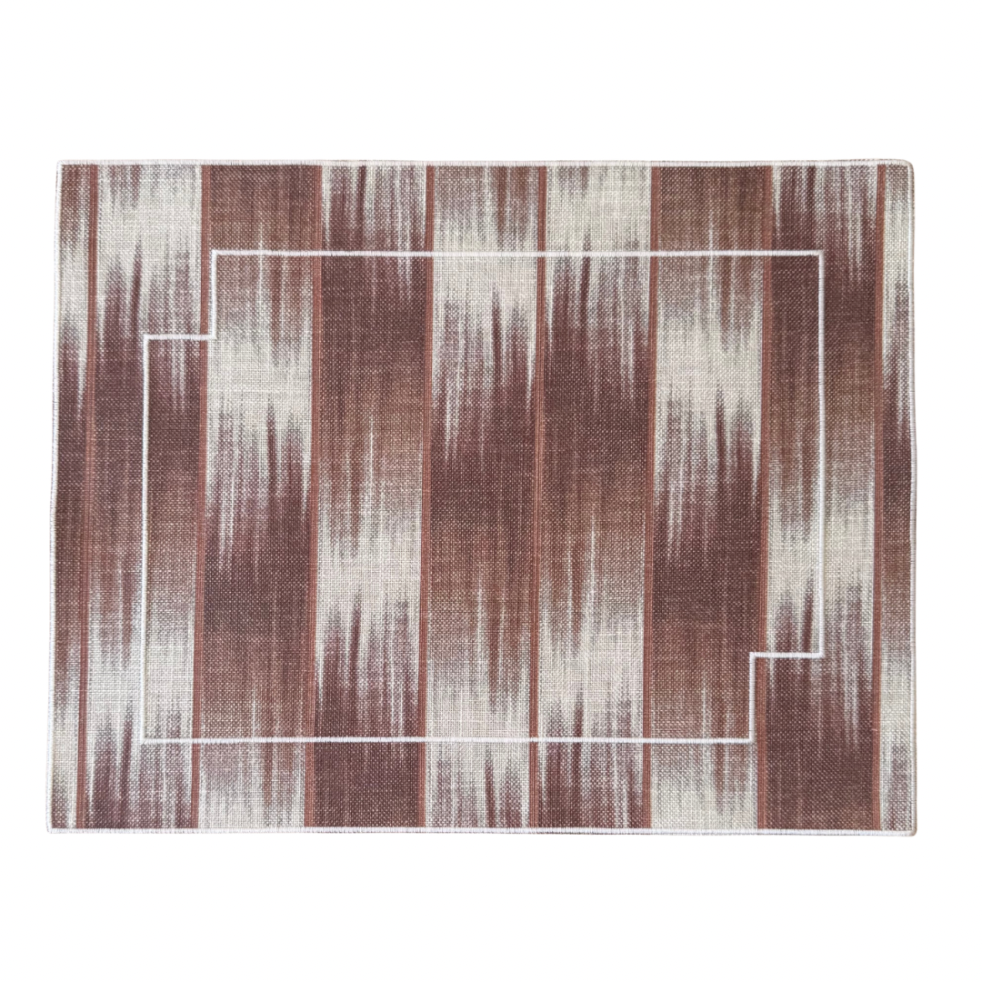 Mantel Individual Resinado Rectangular Biarritz Rose Set/2