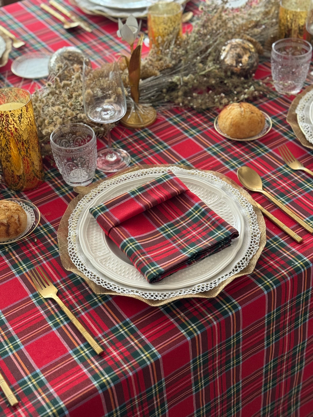 Mantel Rouge Tartan