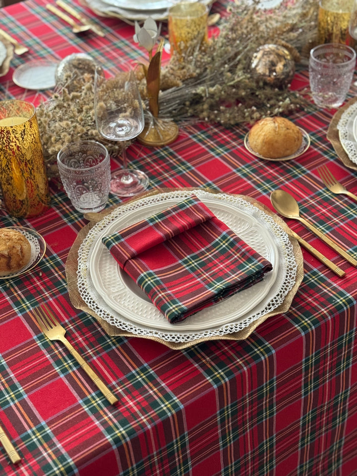 Mantel Rouge Tartan