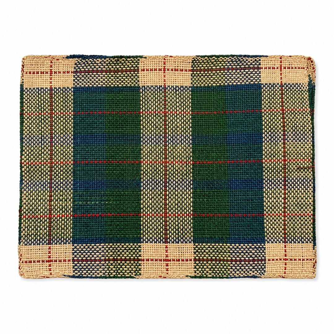 Individual de Fibra Natural Vert Tartan Set/6